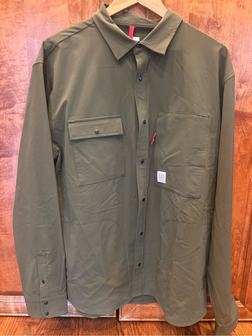 Topo Designs Olive Green Lightweight Shirt Jacket